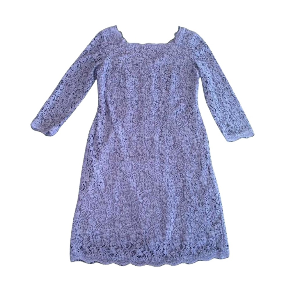 Adrianna Papell Blue Lace Dress